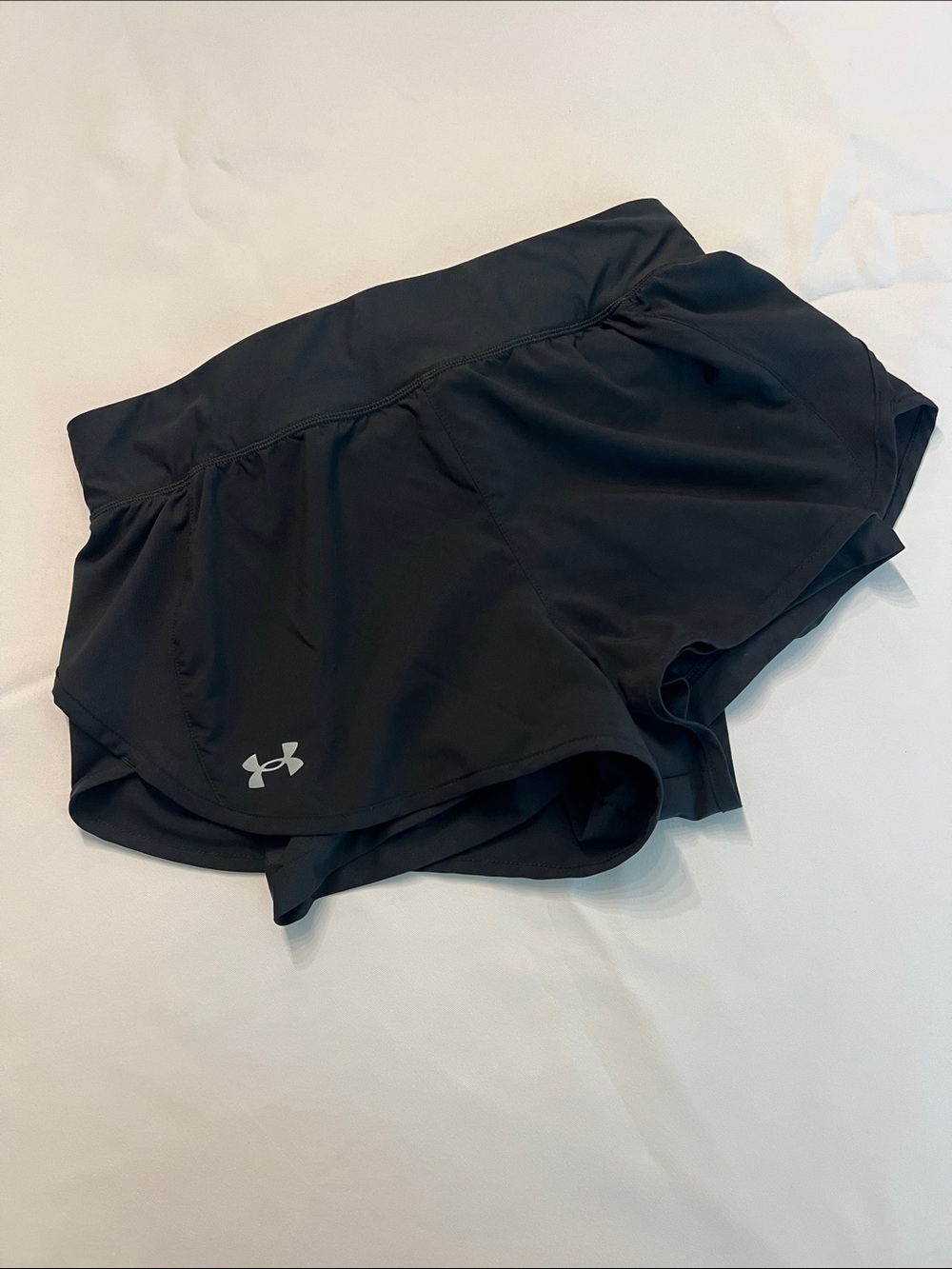 Under Armour Black Women's Running Shorts w/ Drawstring, Liner, & 2 pockets Med